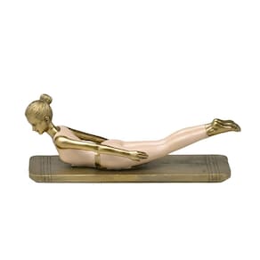 Figura Decorativa Estatueta Mulher Yoga 23 X 9 X 8 Cm
