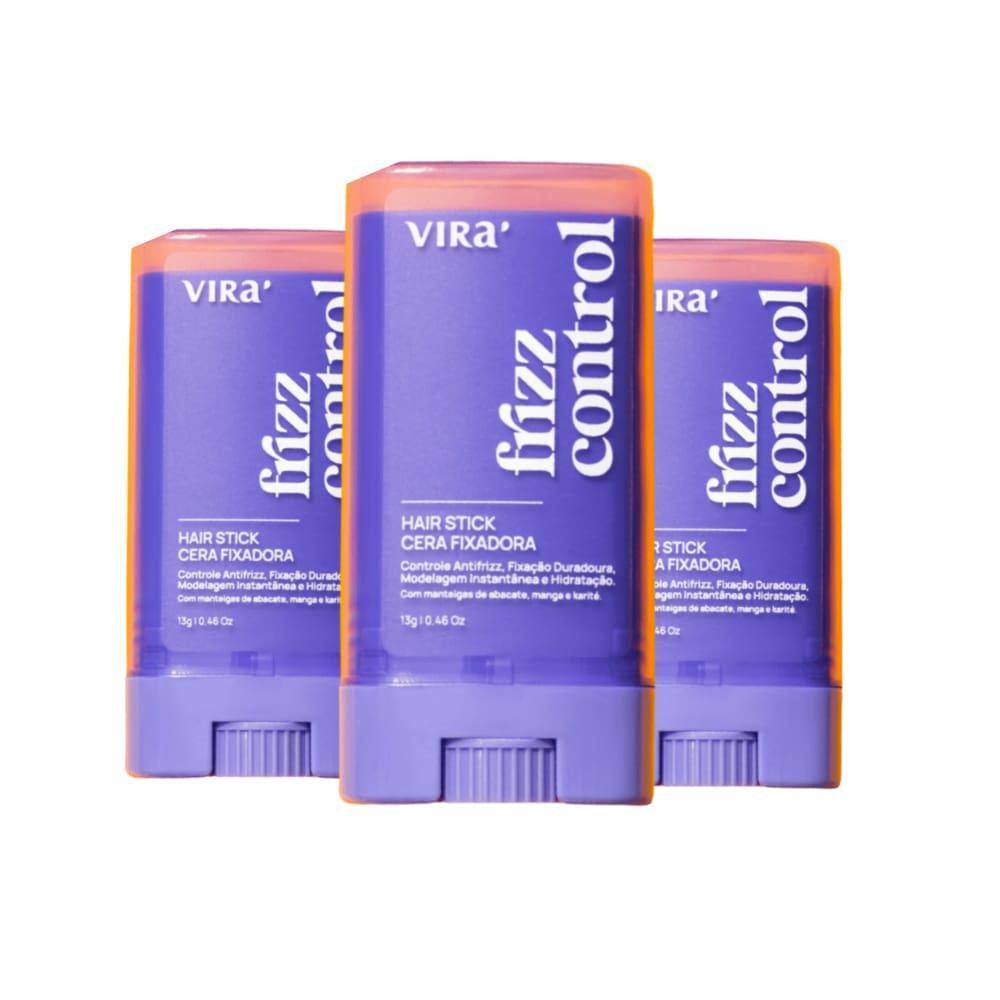 Frizz Control Hair Stick Cera Fixadora 13g - Virá Cosméticos