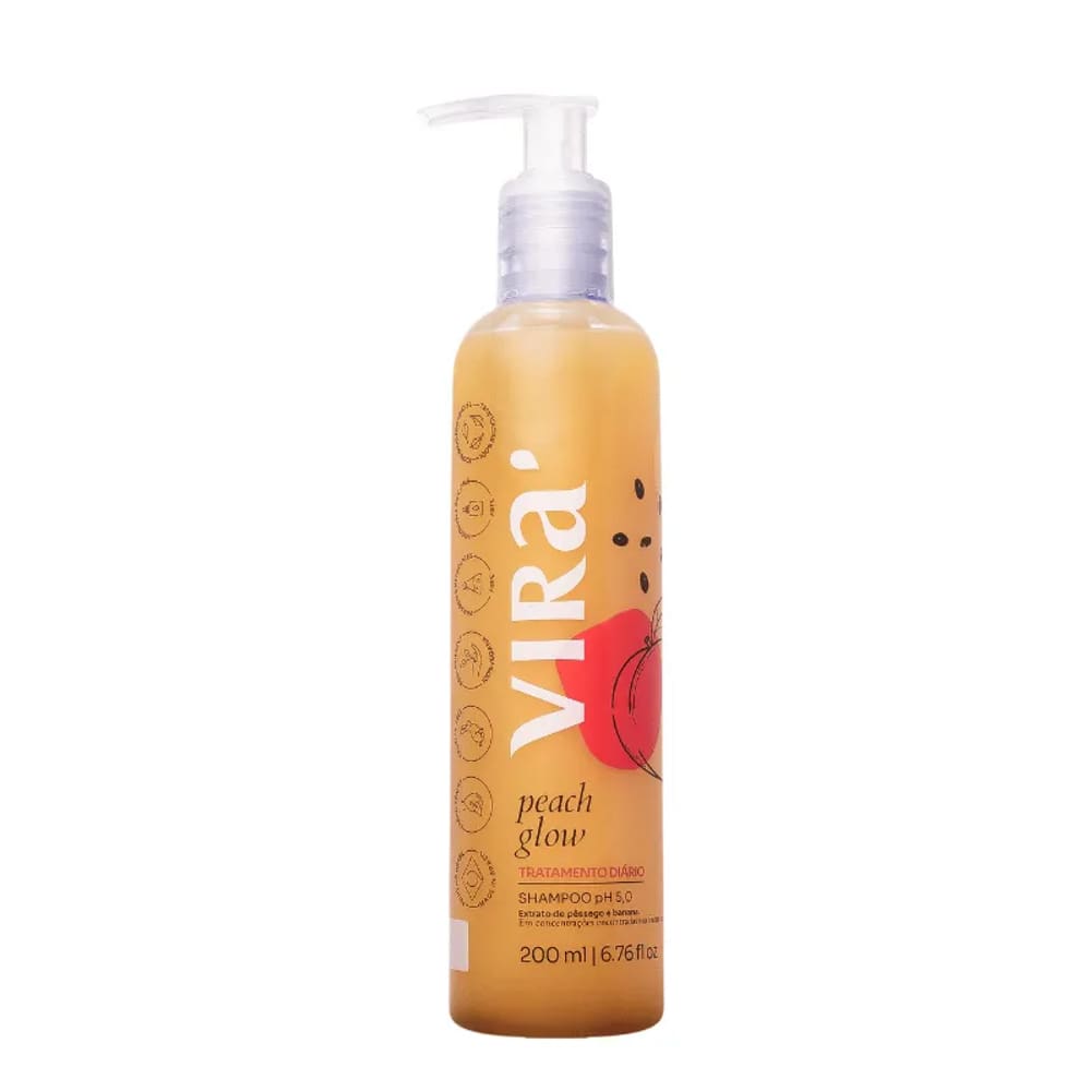 Peach Glow Hidronutricao Shampoo - 200ml - Virá Cosméticos