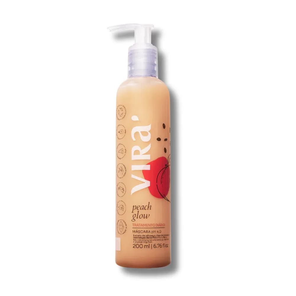 Peach Glow Mascara Condicionante Hidronutritiva 200ml - Virá Cosméticos