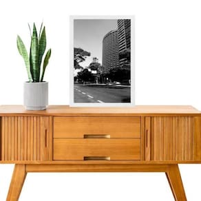 Quadro Fotografia Cidade Belo Horizonte Centro 33X24Cm Vidro