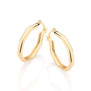Brinco De Argola Feminino Clássico Básico Folheado Ouro 18k