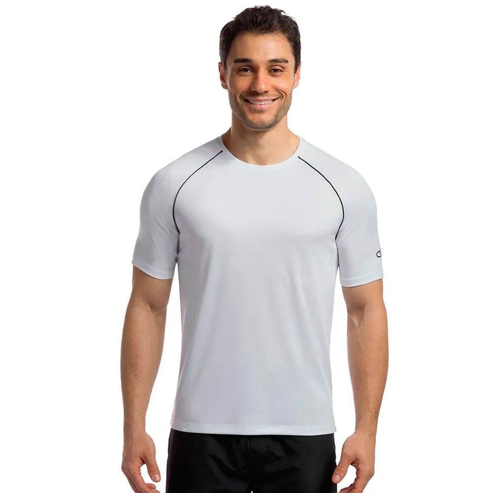 Camiseta Olympikus Line Masculina Branco e Preto