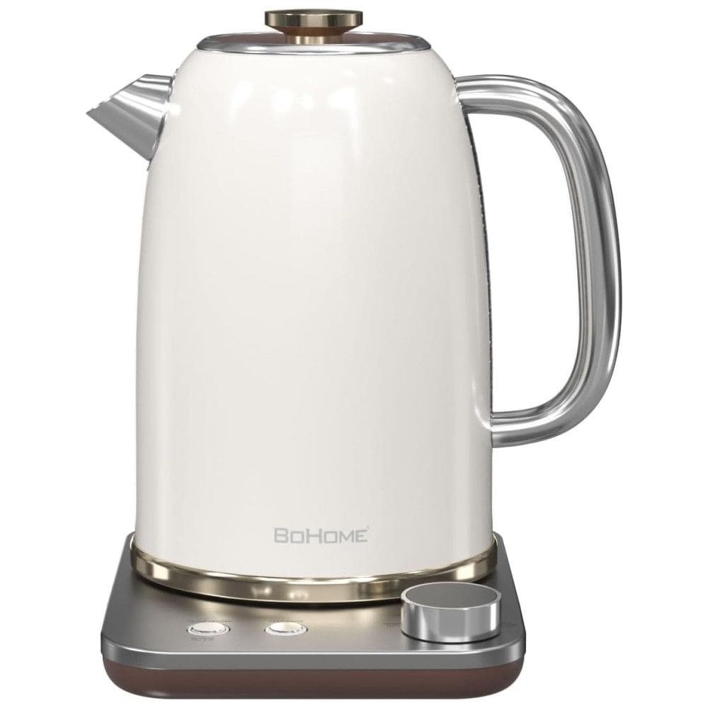 Chaleira Elétrica BOHOME, 1.8L 1200W, Aço Inoxidável, Display Digital, Mantém a Temperatura por 12 horas, Desligamento Automático, Livre de
