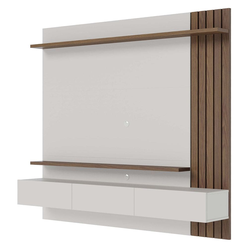 Painel TV 70 Pol Suspenso 180cm Buriti Amêndoa/Off White C05 - Mpozenato
