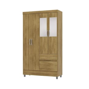 Guarda Roupa Solteiro 102cm Com Espelho Ideal Nature - Vila Rica
