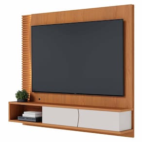 Painel TV 65 Pol e Bancada Suspensa Sintra Freijó/Off White C05 - Mpozenato