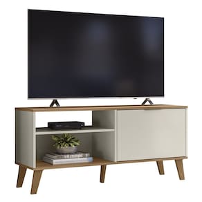 Rack Bancada Para TV 50 Pol 120cm Roby Off/Nature Z49 - Mpozenato