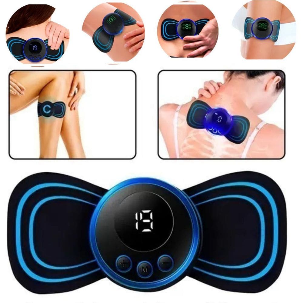 Kit 3 Massageadores Portáteis Usb Para Pescoço E Lombar