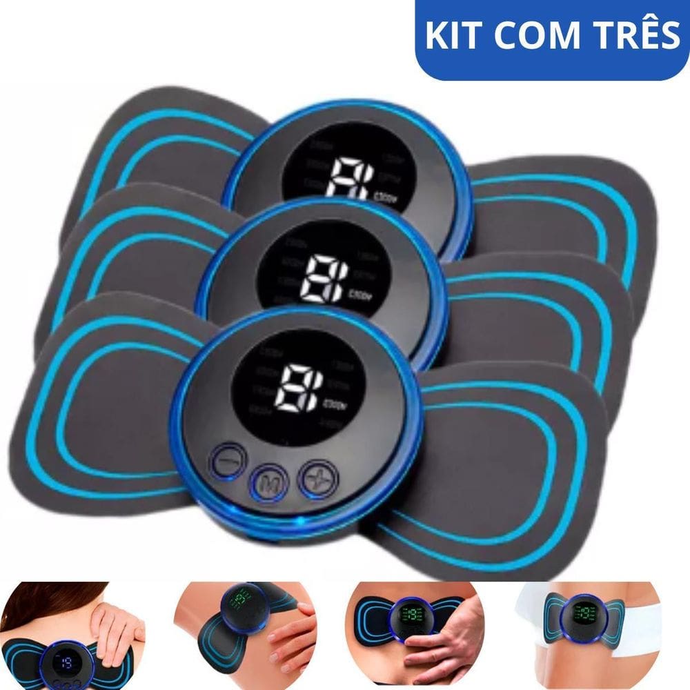 Kit 3 Mini Massageadores Para Alívio Para Tensão No Pescoço