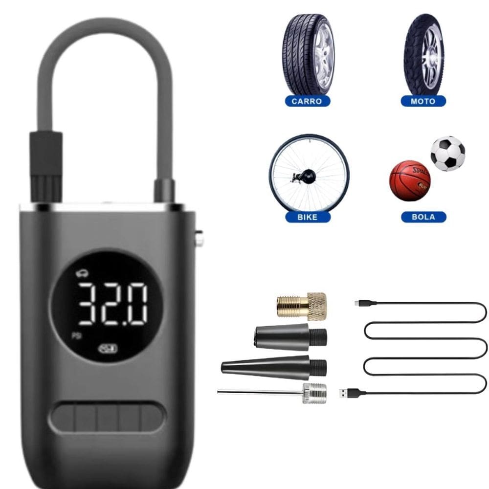 Compressor Portátil Para Pneus E Bolas