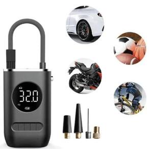 Bomba De Encher Pneus Para Veículos Diversos Com Cabo Usb