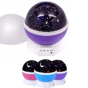 Abajur Com Projeção 360 Ambiente De Sono Acompanha Cabo Usb