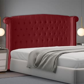 Cabeceira De Cama Toquio Casal Queen 160 Cm Suede Vermelho Do Lar Móveis E Decoração
