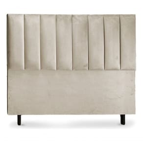 Cabeceira De Cama Roma Casal 140 Cm Suede Bege Do Lar Móveis E Decoração