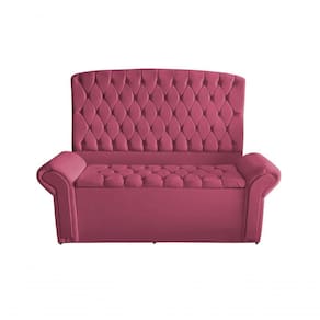 Kit Dubaí Cabeceira De Cama Casal E Recamier Baú Solteiro 90 Cm Suede Rosa Bebê Do Lar Móveis