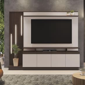 Home Para Absoluto Sala De Estar Mdp E Mdf Jcm Movelaria Café/ Off White