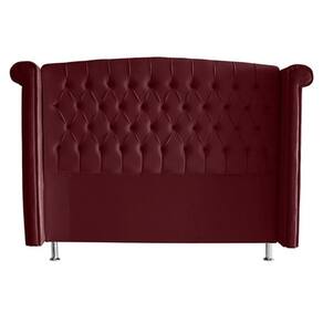 Cabeceira De Cama Luxo King 195 Cm Suede Bordo Do Lar Móveis