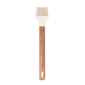 Pincel De Silicone Com Cabo Em Acácia Spicy Bege