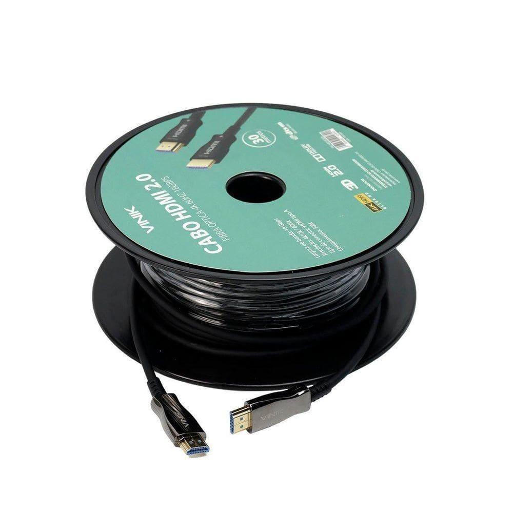Cabo Hdmi Fibra Optica 4k 60hz 18gbps 30 Metros Vinik -