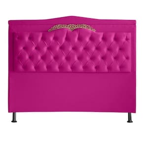 Cabeceira De Cama Madri Casal King 195 Cm Suede Rosa Pink Do Lar Móveis E Decoração