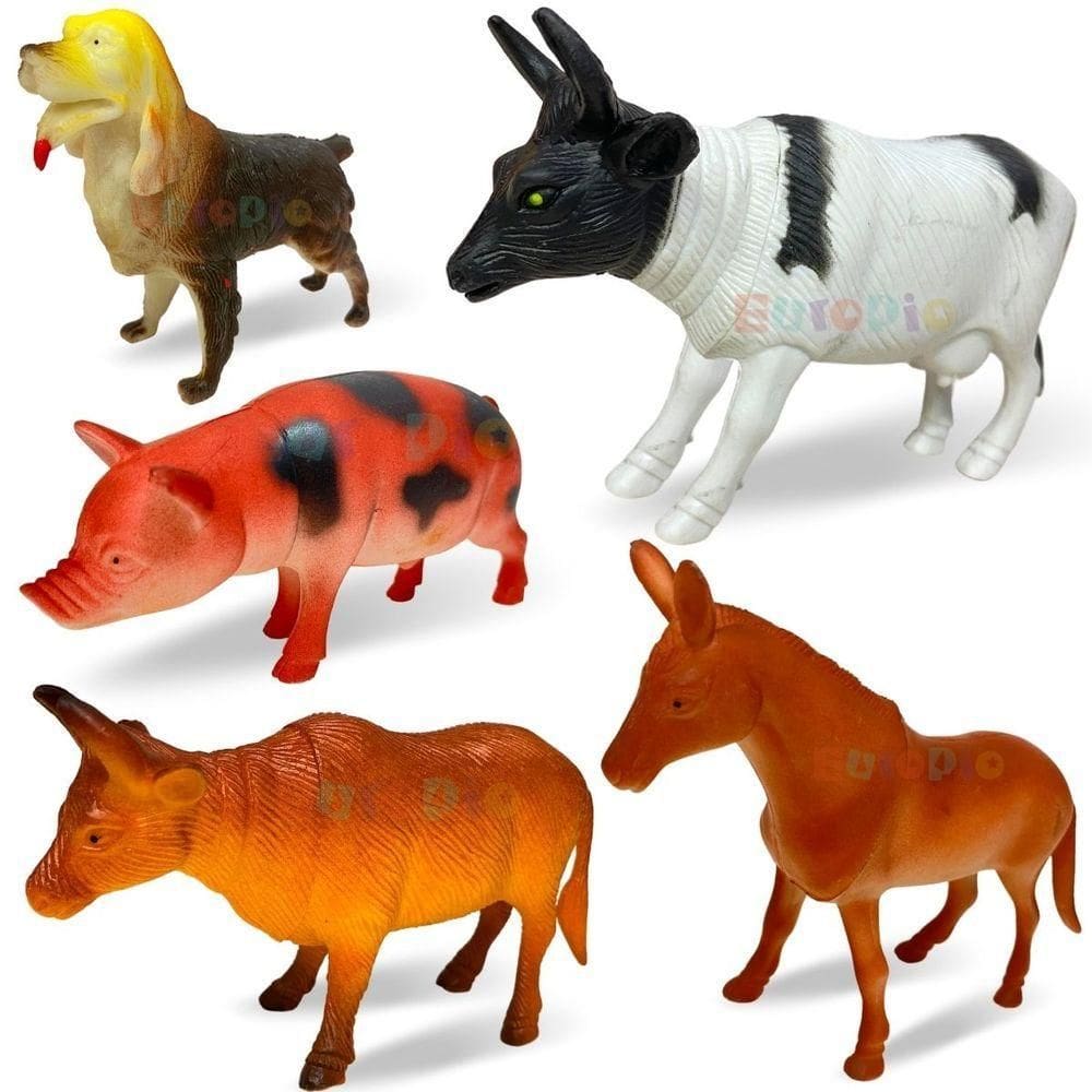 Fazendinha 6 Animais Emborrachados Fazendo Vaca Porco Cavalo [f114]
