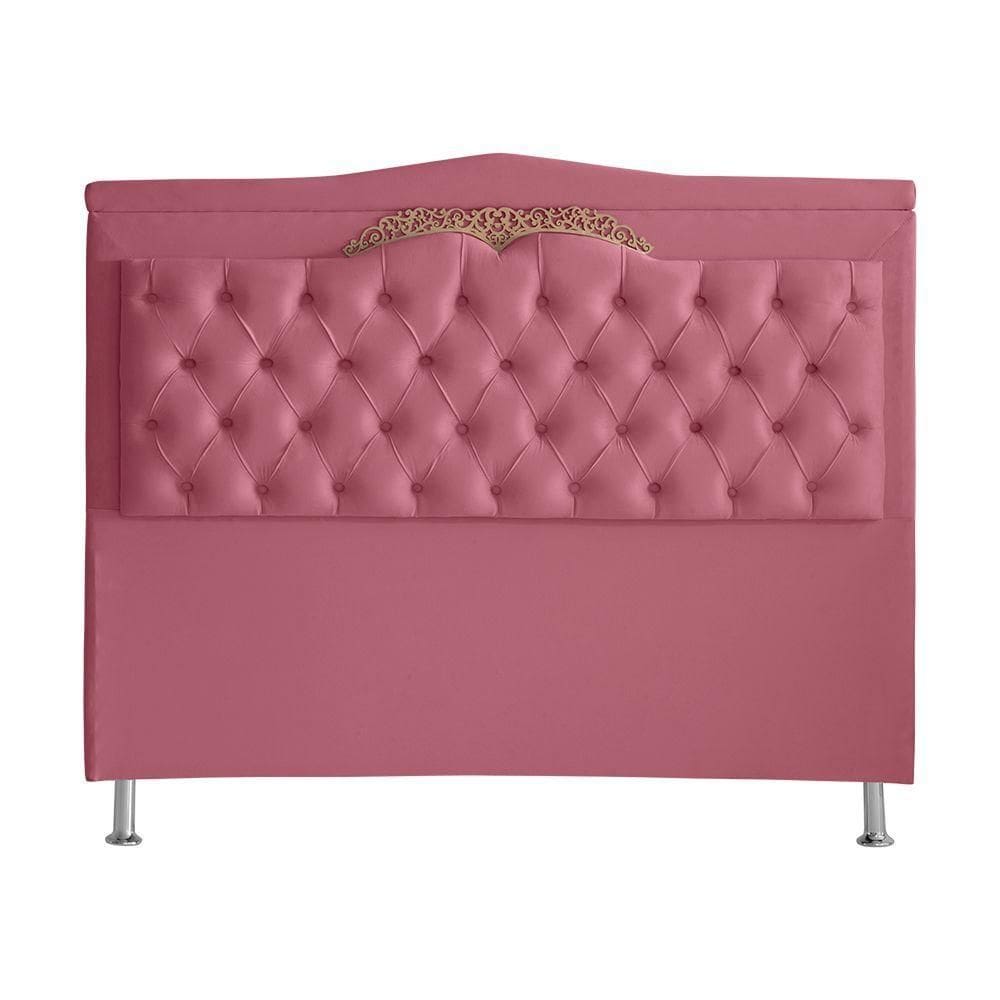 Cabeceira De Cama Madri Casal 140 Cm Suede Rosa Bebê Do Lar Móveis E Decoração