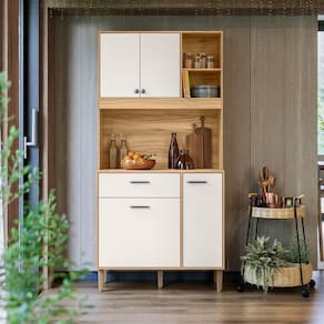 Cozinha Compacta Erva Doce 90cm Freijó Off White Nicioli