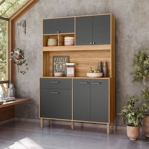 Cozinha Compacta Erva Doce 120cm Freijó Chumboo Nicioli