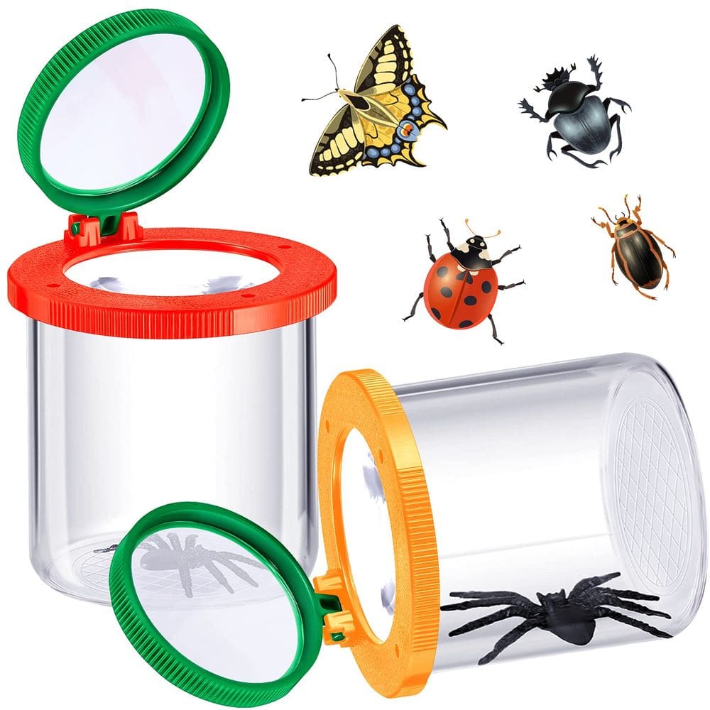 Caixa de inserção Bug Jars Insect Viewer Catcher Bug Magnifying x2