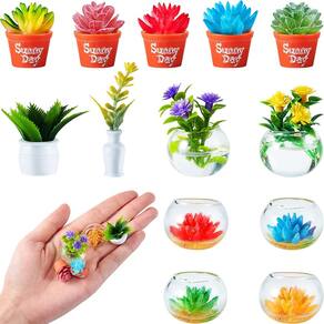 Plantas de casa de bonecas em miniatura Skylety 14 unidades para casa de bonecas