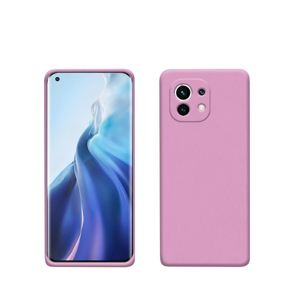 Capa Protetora de Silicone Smartphone Xiaomi Mi 11, Rosa