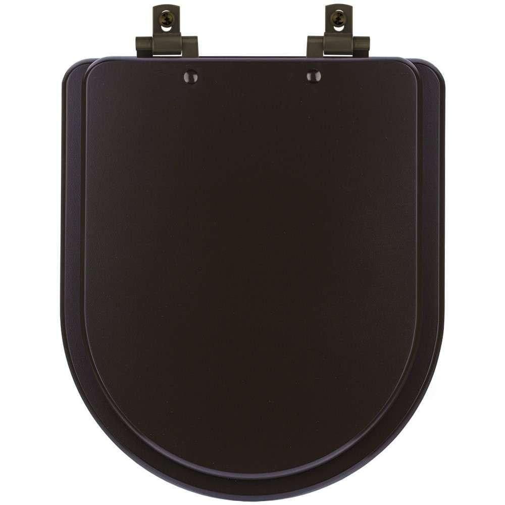 Assento Sanitário Mdf Soft Close Nuova Marrom Fosco Para Vaso Deca Com Ferragem Marrom