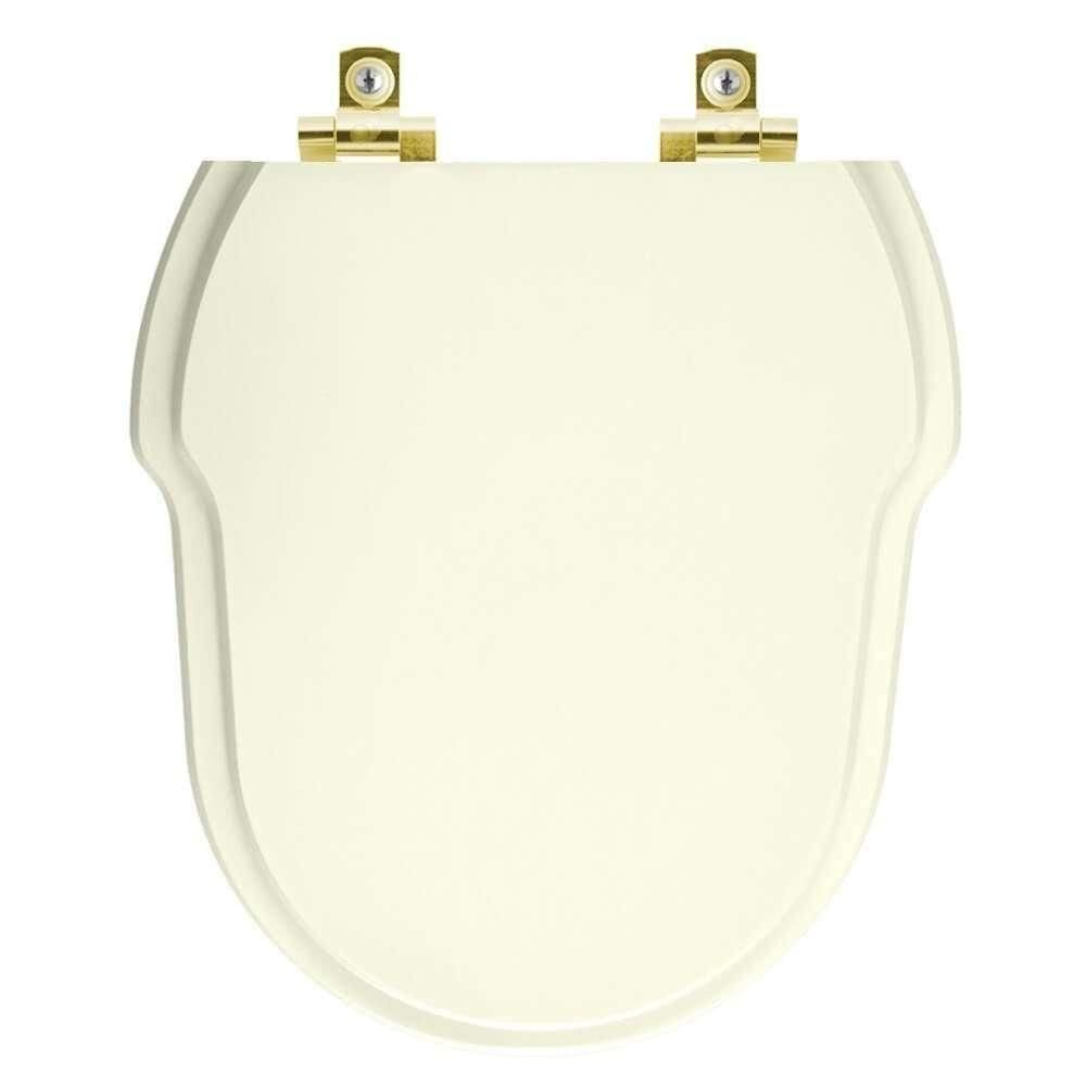 Assento Sanitário Com Fechamento Lento Hampton Biscuit Para Vaso Incepa Com Ferragem Dourada