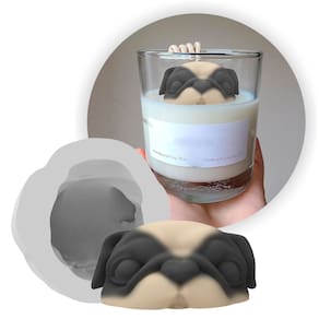 Forma de Silicone Cachorro Buldogue Escondido