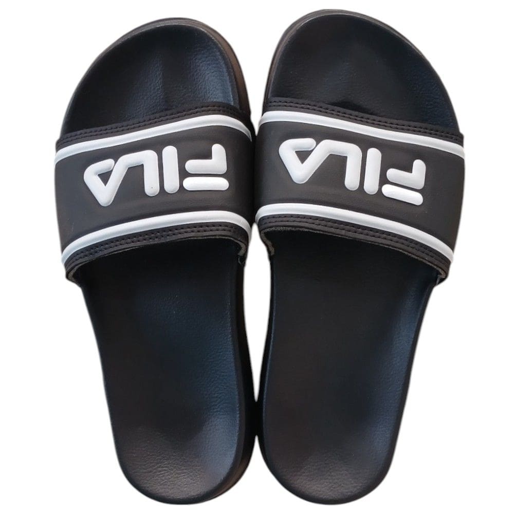 Chinelo Slide Fila Drifter Stripes Preto