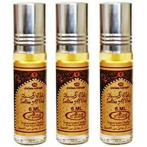 Óleo de perfume Al-Rehab Sultan Al Oud 6 mL (pacote com 3)