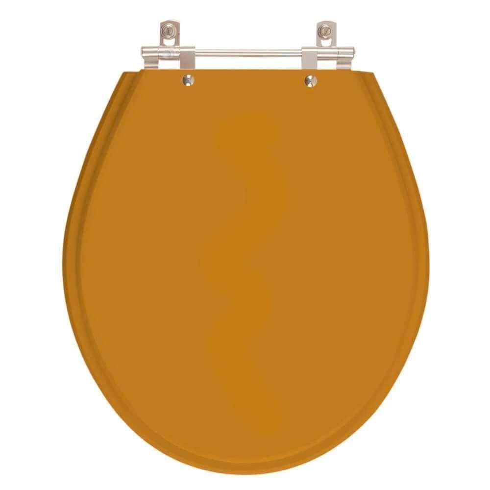 Assento Sanitário Poliester Carina Laranja Para Ideal Standard