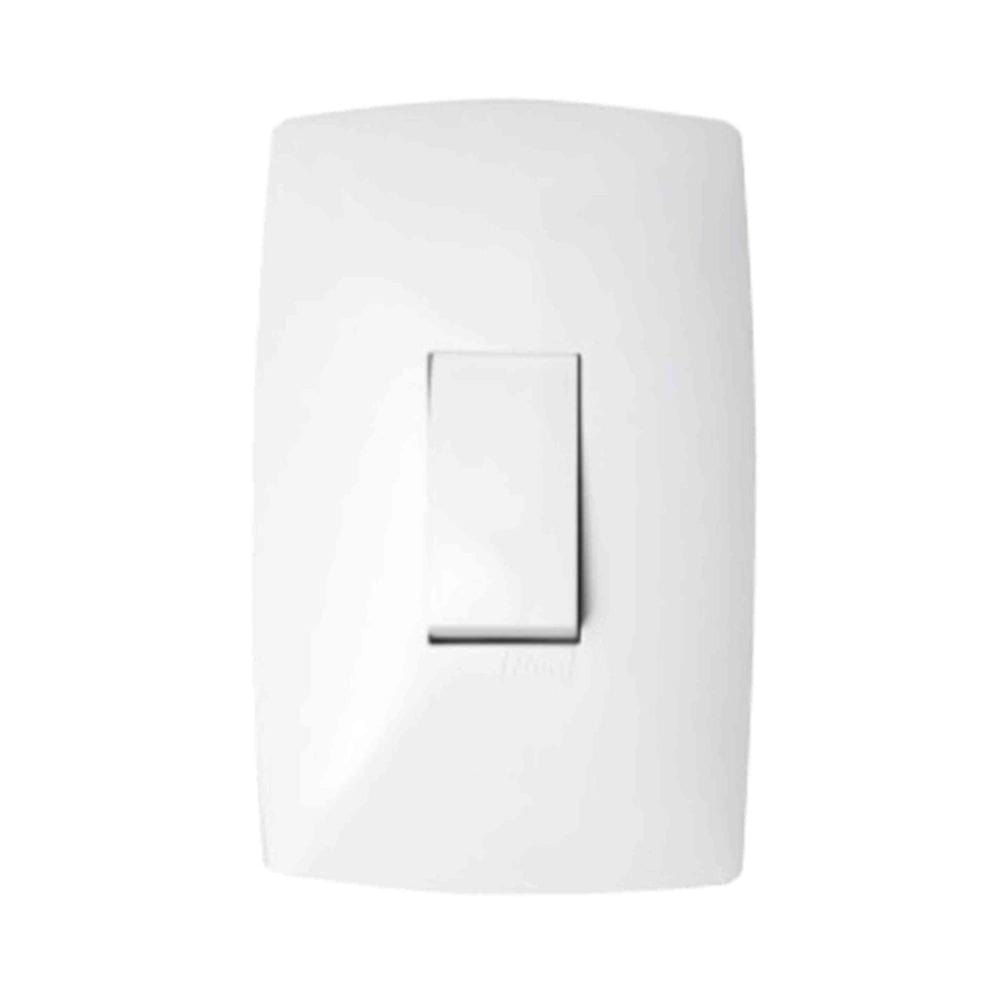 Conjunto Interruptor Vertical Simples Com Placa
