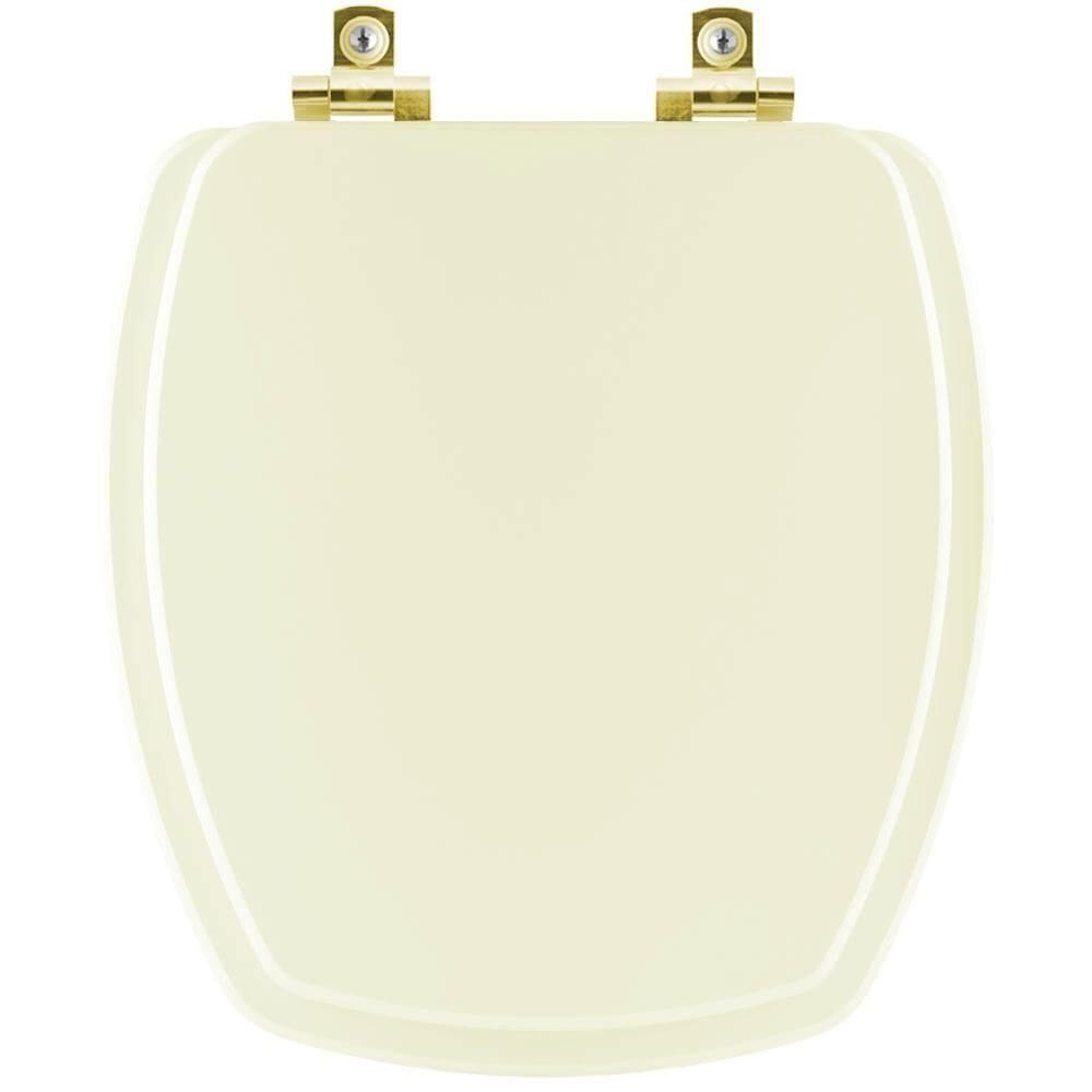 Assento Sanitário Com Fechamento Lento Thema Biscuit Para Vaso Incepa Com Ferragem Dourada