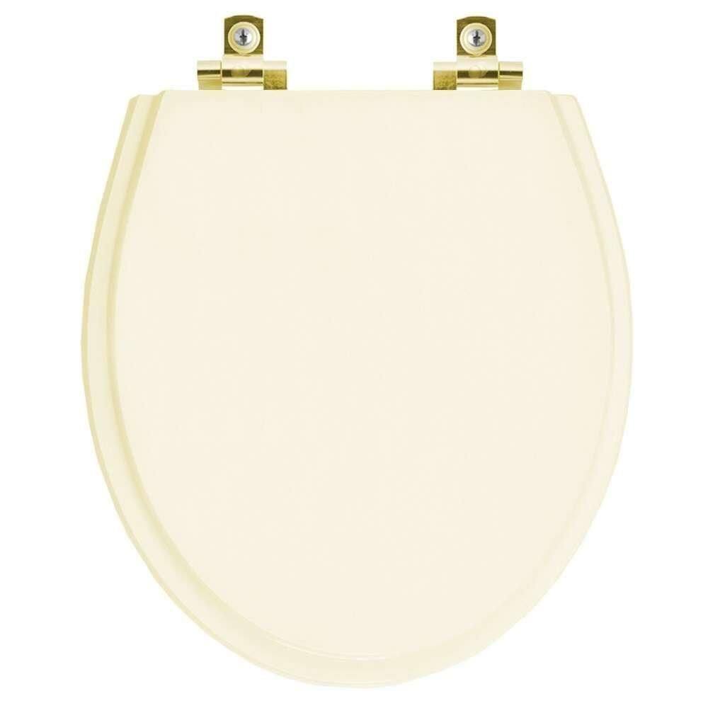 Assento Sanitário Com Fechamento Lento Windsor Creme Para Vaso Deca Com Ferragem Dourada
