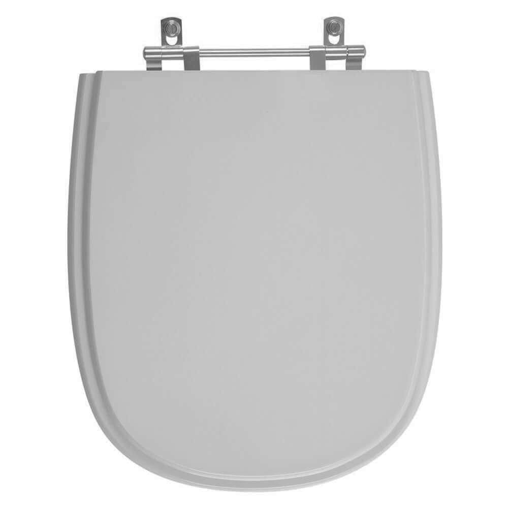 Assento Sanitário Laqueado Donna Cinza Claro Para Vaso Santamarina