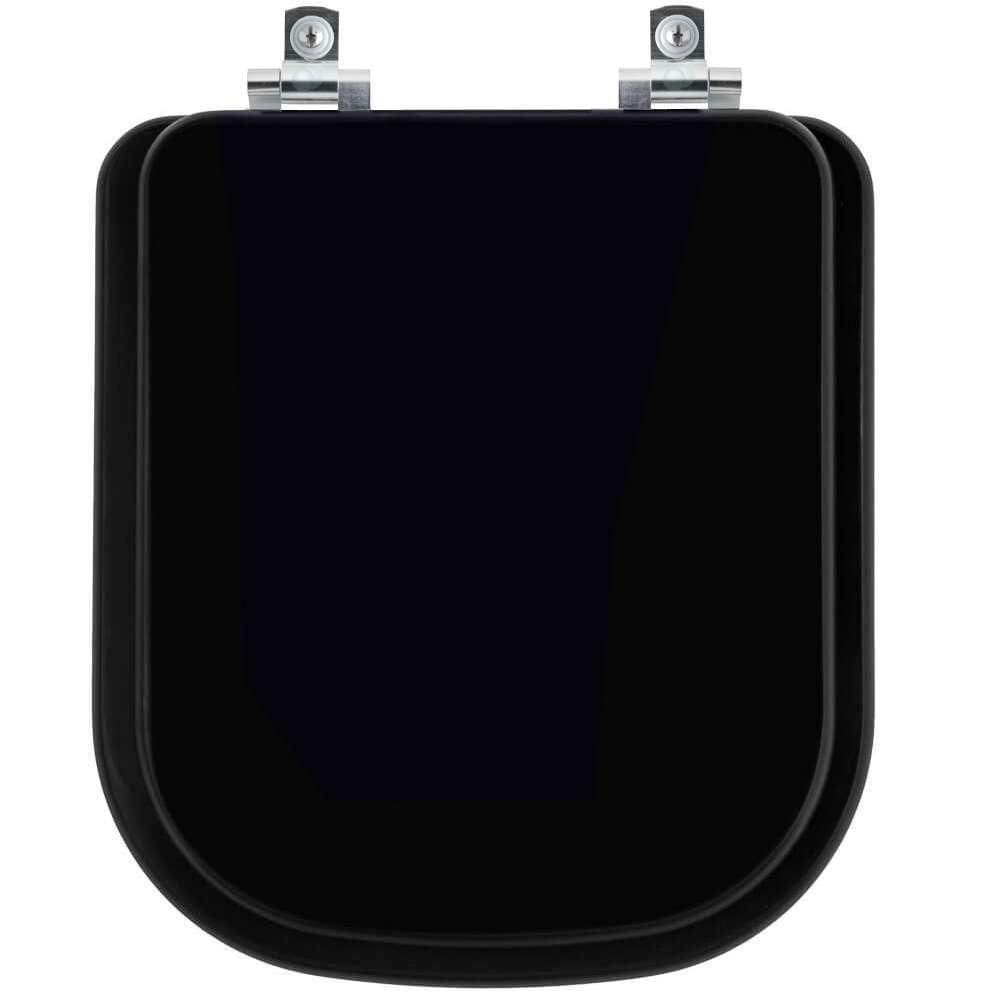 Assento Sanitário Soft Close Misti Preto Para Vaso Icasa