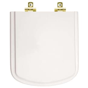 Assento Sanitário Soft Close Lirio Branco Para Vaso Fiori Com Ferragem Dourada