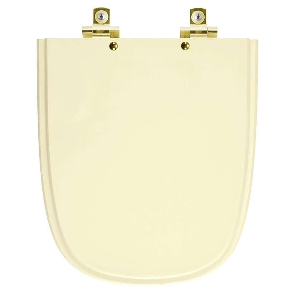 Assento Sanitário Soft Close Ibiza Bone Para Vaso Incepa Com Ferragem Dourada