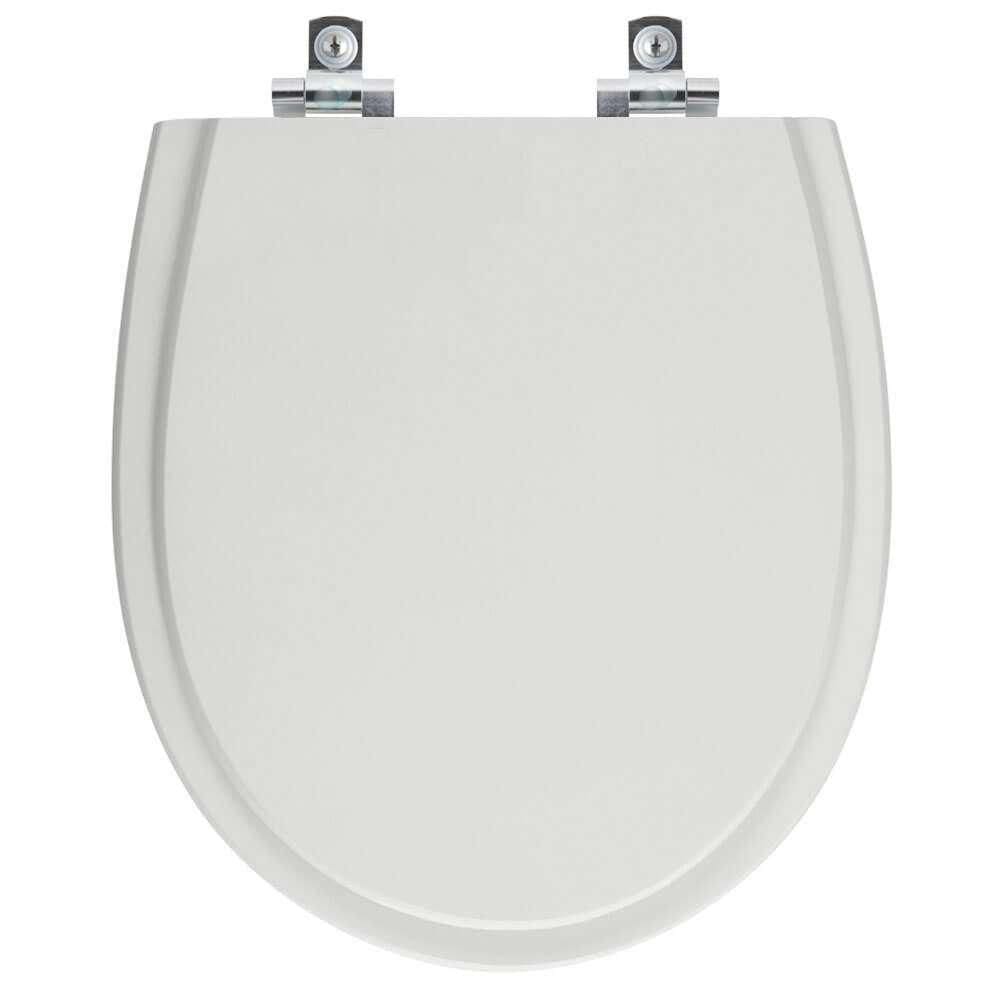 Assento Sanitário Soft Close Polo Cinza Claro Para Vaso Hervy