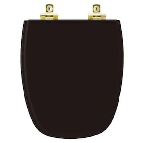 Assento Sanitário Soft Close Monte Carlo ébano (preto) Para Vaso Deca Com Ferragem Dourada