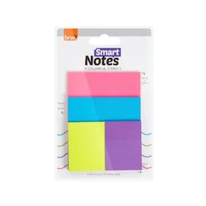 Bloco Smart Notes Colorful Citric 4 Blocos c/ 3 Tamanhos Diferentes 100 Folhas - BRW