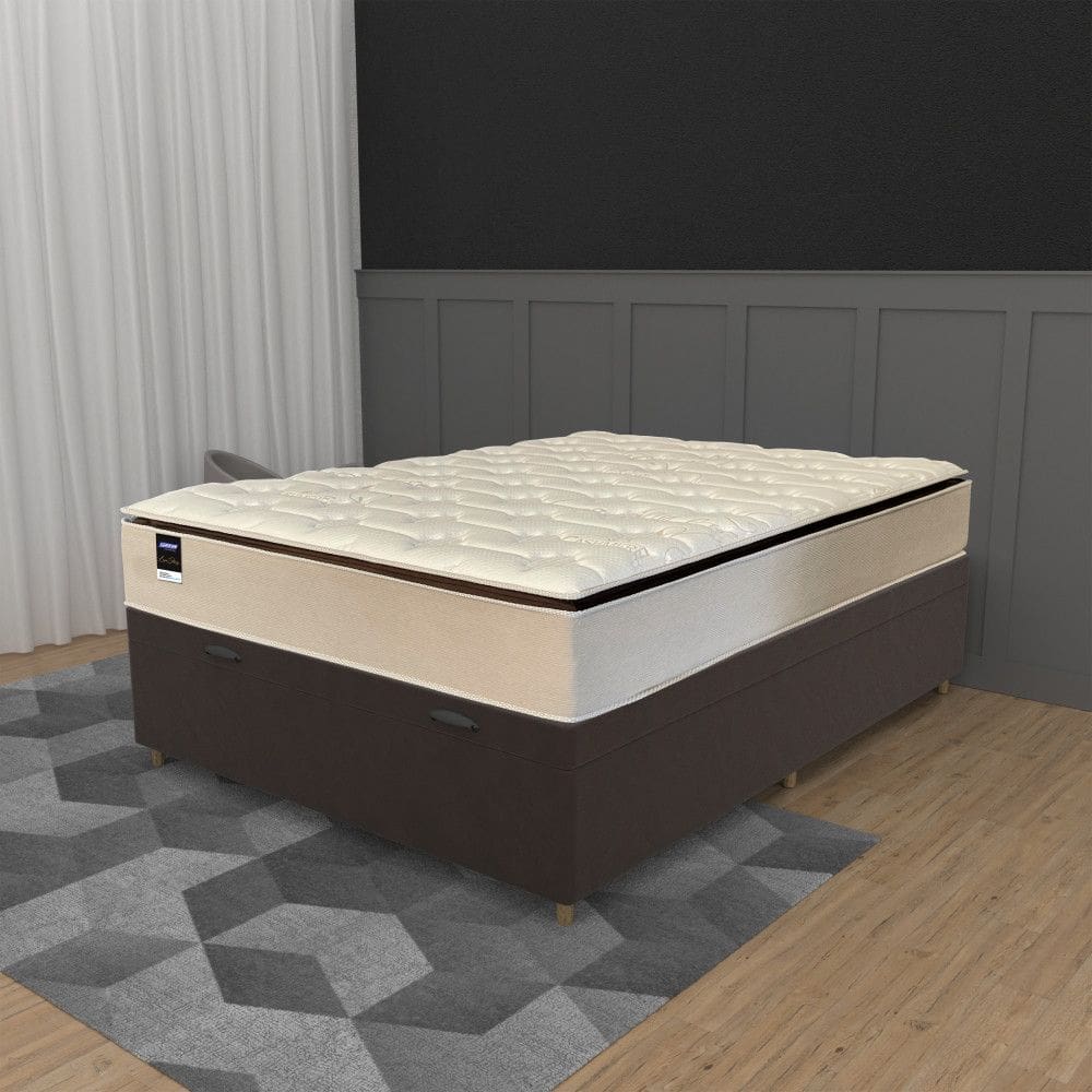 Cama Box Baú Casal 138cm Molas Ensacadas JSW Love Story HF25 Gazin