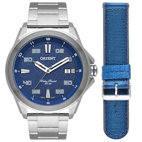 Relógio Masculino Orient Sport Clássico Mbss1426 Prata/Azul